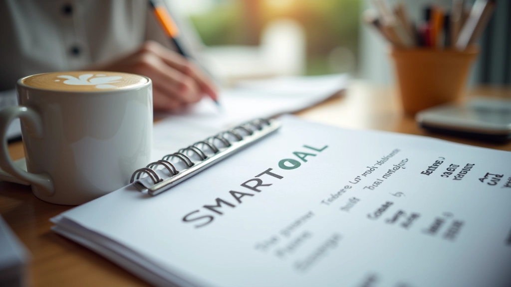 SMART goal setting framework, written goals with clear objectives, planning document