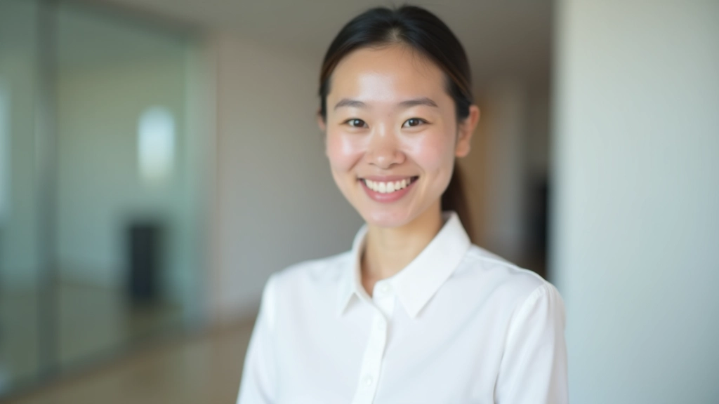 Business consultant woman in professional clothing, portrait from chest up